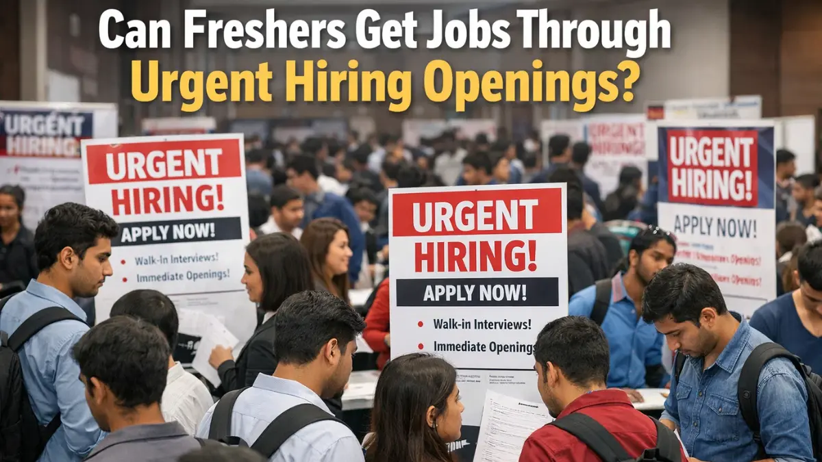 Can Freshers Get Jobs Through Urgent Hiring Openings?